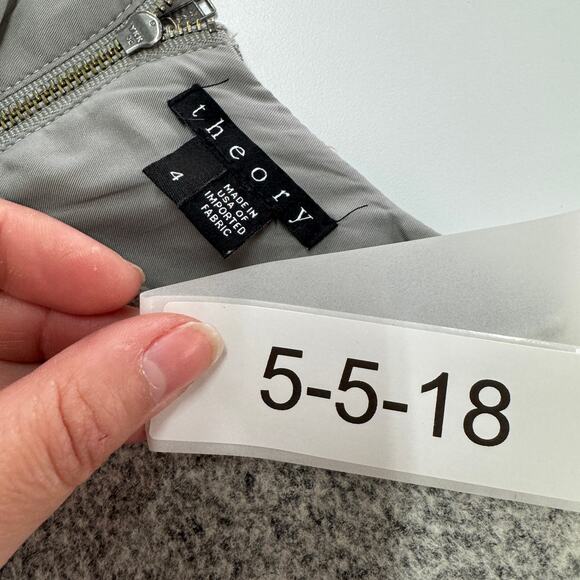 Theory Dress‎ Womens 4 Grey Raneid K Felt Mini Wool Blend - Picture 4 of 9